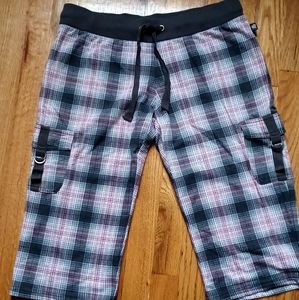 EUC L. A. Kitty Knit Plaid Capris - Women's Size Medium